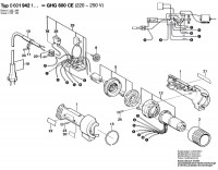 Bosch 0 601 942 141 GHG 600 CE Hot Air Gun 110 V / GB Spare Parts GHG600CE